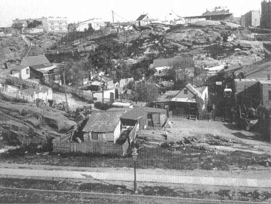 The slums of New York, 1800s - quick some page Robert Preston and his marching band outfits.